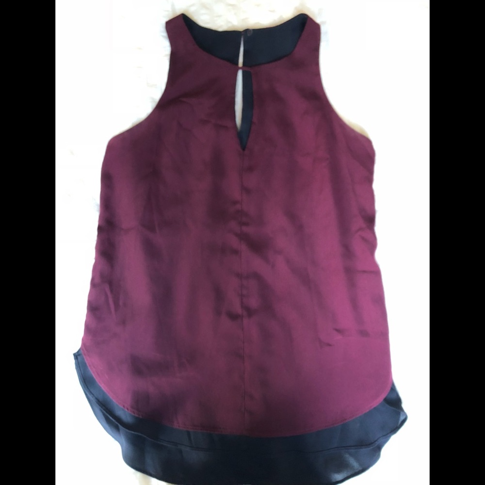Purple express keyhole blouse (reversible!)